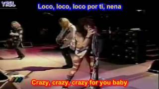 Aerosmith  Crazy  SUBTITULADA EN ESPAÑOL amp INGLES LYRICS LETRAS SUB [upl. by Ahsinik]