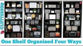 Dollar Store Organizing Ideas  One Shelf Organized Four Ways [upl. by Datnow]