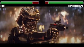 Finn vs Captain Phasma WITH HEALTHBARS  HD  Star Wars Episode VIII The Last Jedi [upl. by Hebe]