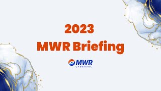 2023 MWR Cybersec Briefing [upl. by Ahsinwad]