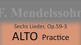 Mendelssohn Op593 Abschied vom Walde  Alto practice [upl. by Lilahk]