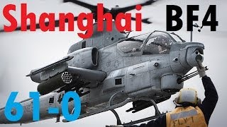 BF4 Pro Attack Heli Gameplay 610  Siege of Shanghai AH1Z  Turbopummel  Conquest Large HD [upl. by Ladnyc]