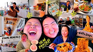 VLOG final pantry reveal major organizing day unexpected visitor shopping with bestie errands [upl. by Hgielar]