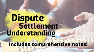 Dispute Settlement Understanding  World Trade Organization  Trade law [upl. by Hendricks150]