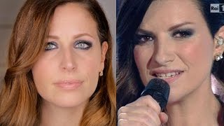 TRUCCO LAURA PAUSINI SANREMO 2016 SMOKEY EYES GLITTERATO [upl. by Ttoille]