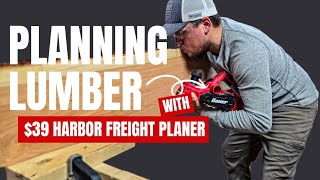 Planning Rough Cut Lumber  with 39 electric planner [upl. by Adnalue]