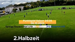 U19 Punktspiel SpVgg Bayern Hof vs JFG Rödental 2Halbzeit [upl. by Nabe298]