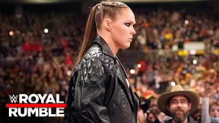 Ronda Rousey makes a rowdy return Royal Rumble 2022 WWE Network Exclusive [upl. by Northington]