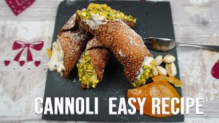 Homemade Sicilian Cannoli Recipe a Traditional Dessert of South Italy [upl. by Orips]