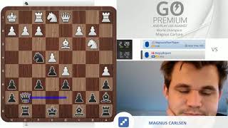 Magnus Carlsen vs chess24 user MagnusIsPoorPlayer [upl. by Napra]