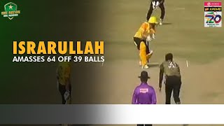 Israrullah amasses 64 off 39 balls  Peshawar vs Sialkot  National T20 Cup 202324 [upl. by Atillertse]