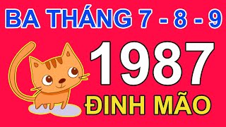 Tử Vi Tuổi Đinh Mão 1987 Trong 3 Tháng 7 8 9 2024 Âm lịch Giáp Thìn  Triệu Phú Tử Vi [upl. by Esinej89]