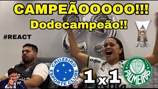 REACT REAÇÕES CRUZEIRO x PALMEIRAS  CAMPEÃO BR 2023 [upl. by Ylellan146]