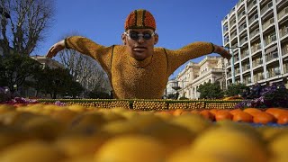 In pictures Mentons annual Lemon Festival celebrates Olympic year in zesty style [upl. by Gray757]