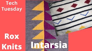 Basics of Intarsia color block Knitting  Technique Tuesday [upl. by Cirtemed366]