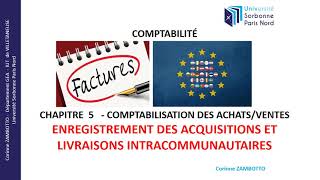 56 Cours de comptabilité  GEA  Acquisitionslivraisons intracommunautaires [upl. by Anitsahs]