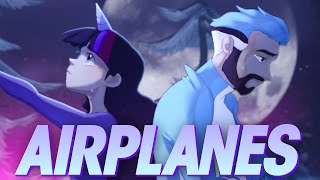 AIRPLANES Mordecai x Twilight  Caleb Hyles amp annapantsu Cover lyrics [upl. by Ltsyrk314]