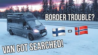 VAN got SEARCHED issue at Norwegian border  Extreme Winter Vanlife [upl. by Yenruogis]