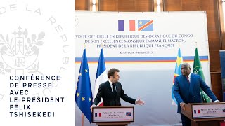 Conférence de presse du Président Emmanuel Macron et du Président Félix Tshisekedi [upl. by Harleigh]