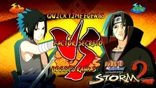 Naruto Shippuden Ultimate Ninja Storm 2 Boss 7 Itachi Rank S  Sasuke vs Itachi Factor Secreto [upl. by Raskin118]