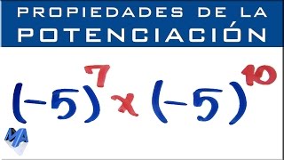 Propiedades de la potenciación  Producto de potencias con bases iguales [upl. by Malvino]