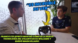 Franco Colapinto Mostró cómo es la nueva tecnología del volante de su Williams F1 radio for fans [upl. by Bal]