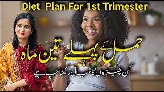 Pregnancy First Trimester Diet  Hamal Ke Pehle Teen Maah  Foods To Eat In First Trimesterdr iram [upl. by Codie]