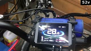 EBike  48v to 52v battery upgrade speed difference [upl. by Broddie]