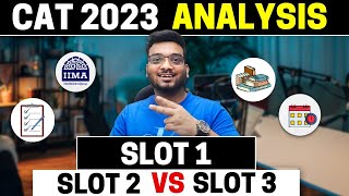 CAT 2023 SLOT 1 vs SLOT 2 vs SLOT 3 Analysis  Slot wise Score vs Percentile  What after CAT 2023 [upl. by Bein353]