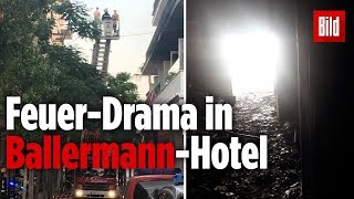 BallermannHotel in Flammen 600 Menschen in Sicherheit gebracht [upl. by Ylenaj39]