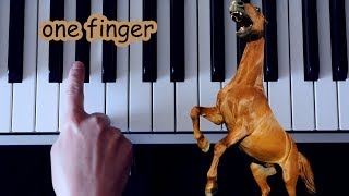 Old Town Road  Lil Nas X I Got The Horses In The Back very easy piano tutorial [upl. by Steffen52]