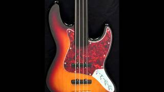 Bass Mods K4VH Fretless 3 Tone Sunburst Bartolini Pickups and Bass Mods Beq12 34PTAP Preamp [upl. by Navnod459]