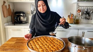 How to Make Baklava From Scratch Easy Turkish Walnut Baklava With Secrets You Cant Find [upl. by Neerehs]