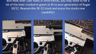 Aklys Defense ZK22 ruger 1022 bullpup Bolt Hold Retrofit Instructional video [upl. by Ardene451]