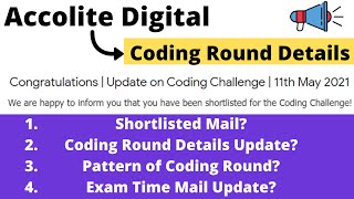 Accolite Coding Round Test Pattern amp Instructions Update  Accolite Digital Hiring accolite [upl. by Dusa952]