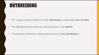 Inbreeding and Outbreeding [upl. by Boff]