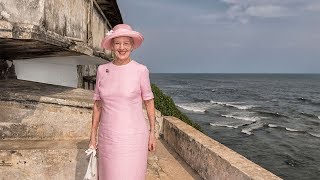 Dronning Margrethe på Christiansborg Fort i Ghana [upl. by Nesila743]