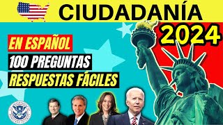 100 PREGUNTAS de la ciudadanía EN ESPAÑOL 2024 y respuestas FÁCILES de recordar DOS VECES [upl. by Sible378]