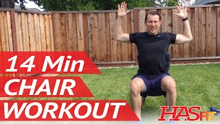 14 Min Chair Workout w Coach Kozak  HASfit Chair Exercises for Seniors amp Seated Exercise [upl. by Eicyaj]