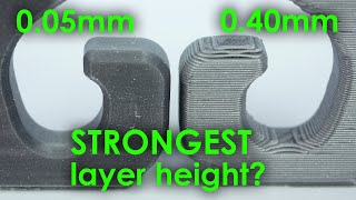 Which LAYER HEIGHT gives you the STRONGEST 3D prints [upl. by Eedak14]