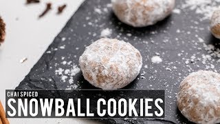 Chai Spiced Snowball Cookies [upl. by Leahcym]