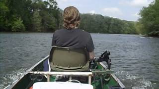 Running the Roanoke River In a Coleman Scanoe with 25 Mercury [upl. by Amikay]