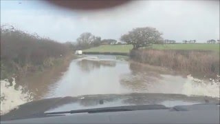 Burry Pill floods on A4118 between Scurlage and Llanddewi Gower 3rd Jan 2016 [upl. by Aida]