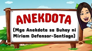 Anekdota  Mga Anekdota sa Buhay ni Miriam DefensorSantiago  Filipino  Teacher Beth Class TV [upl. by Isacco872]