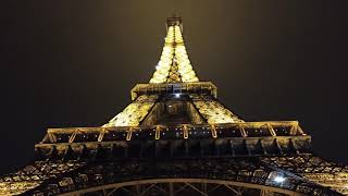 Timelapse Lights On Eiffel Tower At Night  Royalty Free  Stock Footage [upl. by Fawcett]