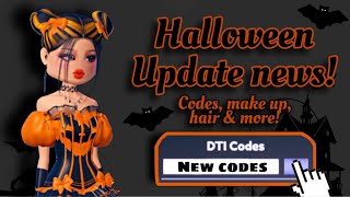 DRESS TO IMPRESS HALLOWEEN UPDATE CODES HAIR MAKE UP amp MORE  DTI Roblox 🎃👗 [upl. by Lim]