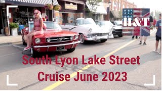 South Lyon Lake Street cruise June 2023 Classic Car Cruise [upl. by Kenzi]