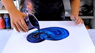 My FAVORITE Acrylic Pouring Techniques Using Just Paint and Water [upl. by Alarise]