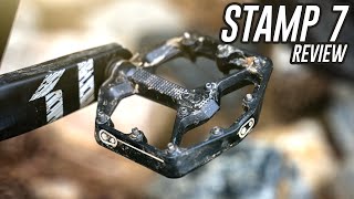 Crank Brothers Stamp 7 Flat Pedal Review  How much grip do these mountain biking pedals have [upl. by Bartram743]