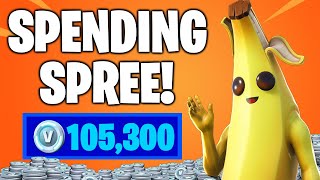 SPENDING 100000 VBUCKS in 11 Minutes [upl. by Esmond]